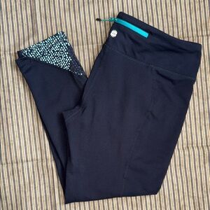 Tangerine Teal and Black Leggings